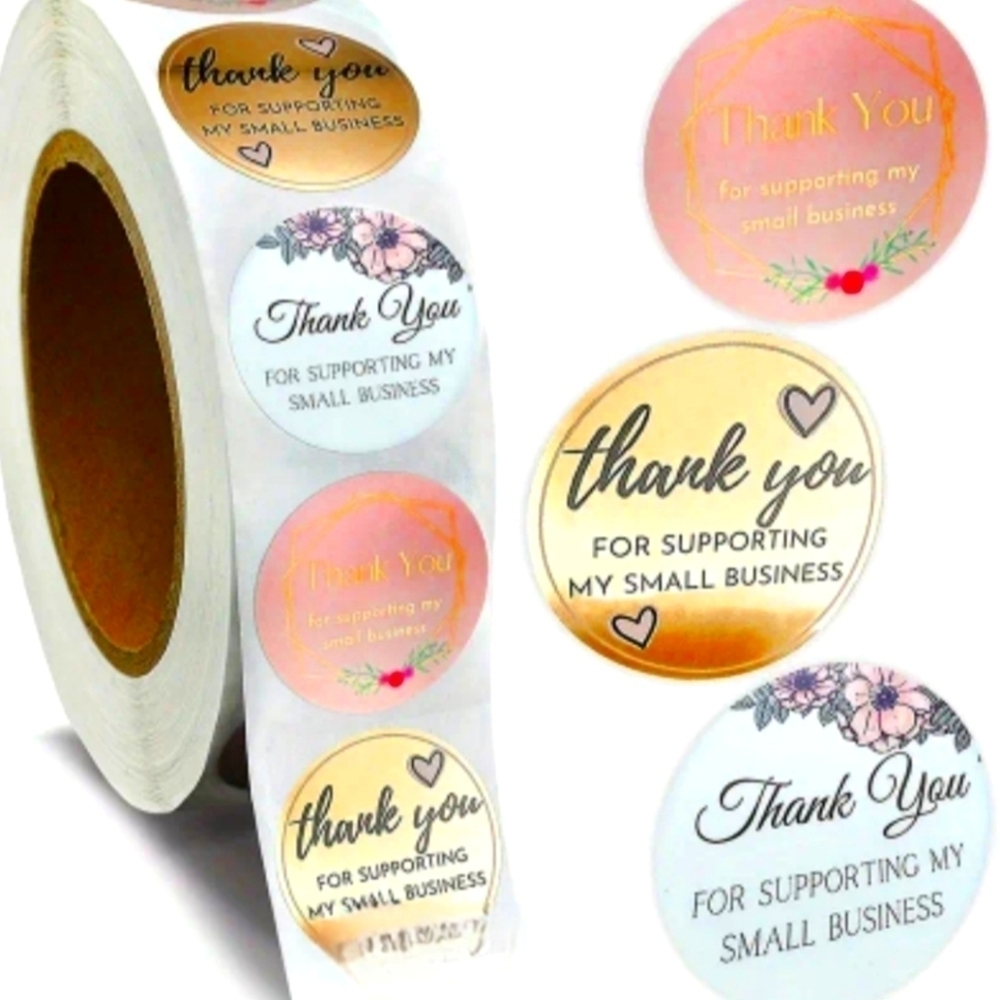 500pcs/roll Thank You Sealing Stickers Envelope Decoration Adhesive Sticker